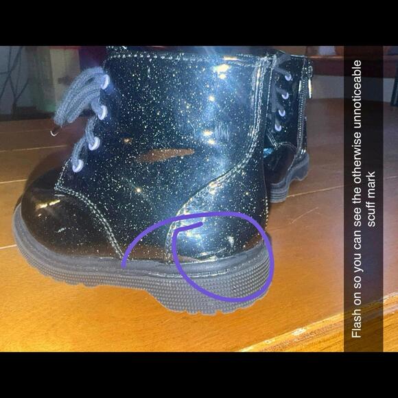 Sparkly Black Boots, size 4baby - Picture 4 of 5